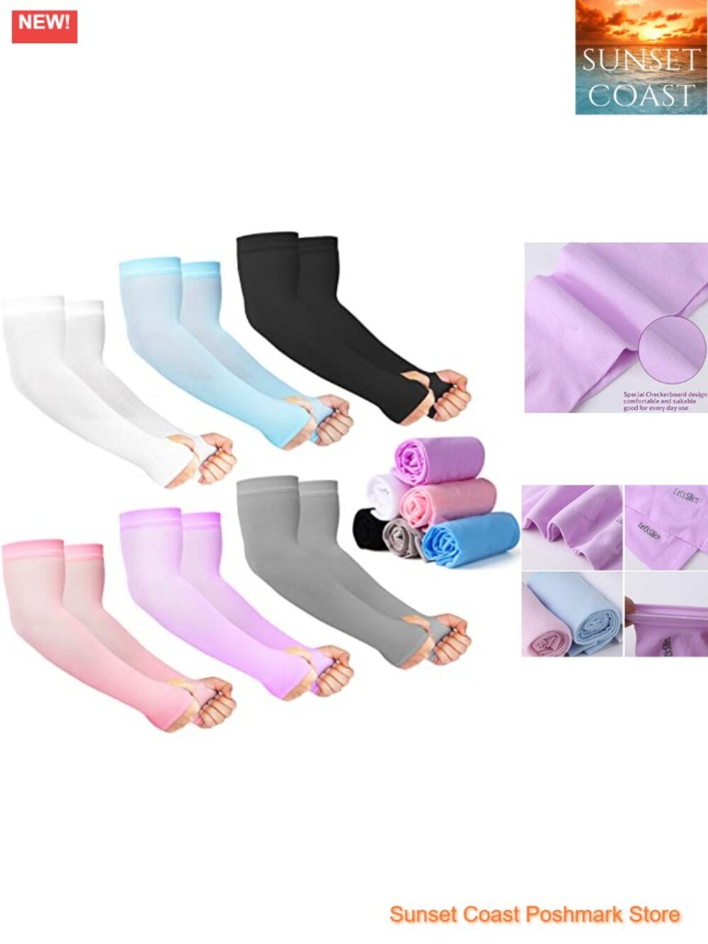 UV Protection Arm Sleeves with Thumb Hole for Outdoor Sports Cooling